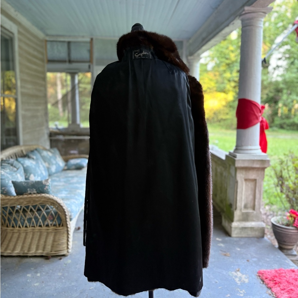 Classic Brown Full-Length Fur Coat (chocolate mink) - Picture 10 of 16